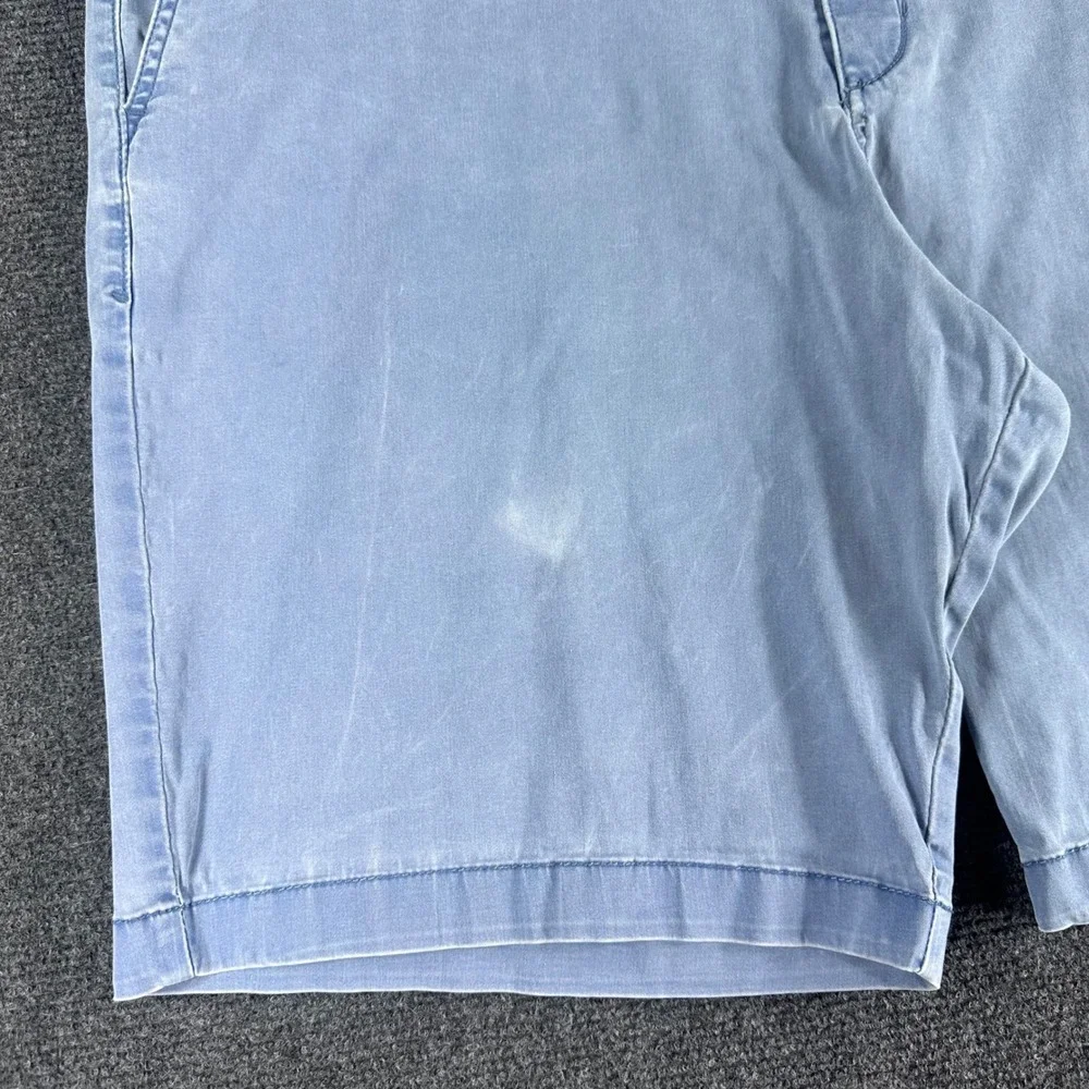 Tommy Bahama Shorts Mens 42 Blue Cotton Tencel Stretch Flat Front Casual Summer